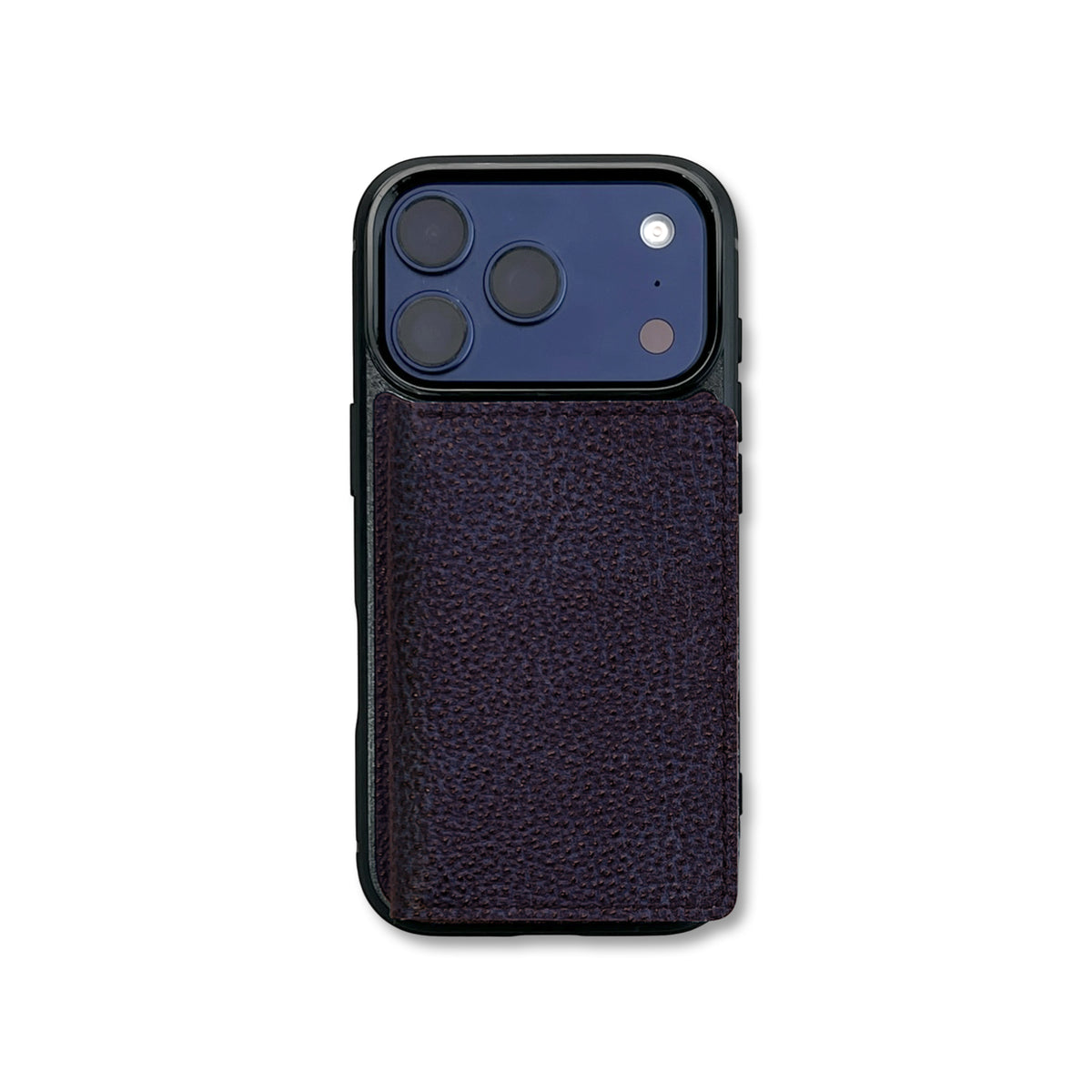 iPhoneケース一体型ウォレットMotto 黒桟革