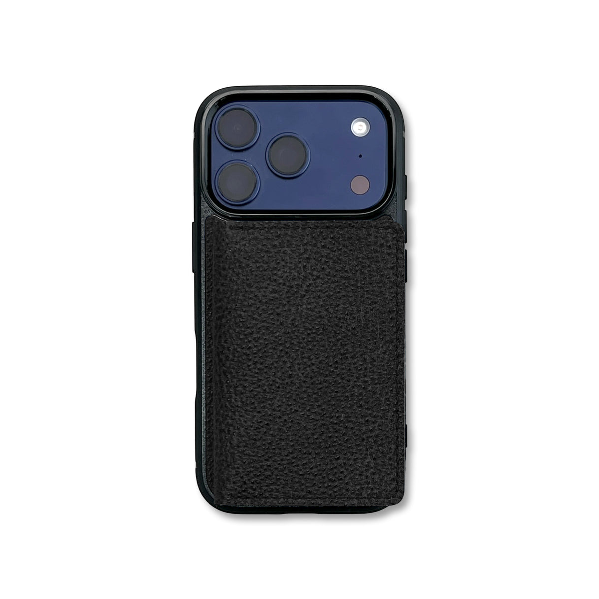 iPhoneケース一体型ウォレットMotto 黒桟革