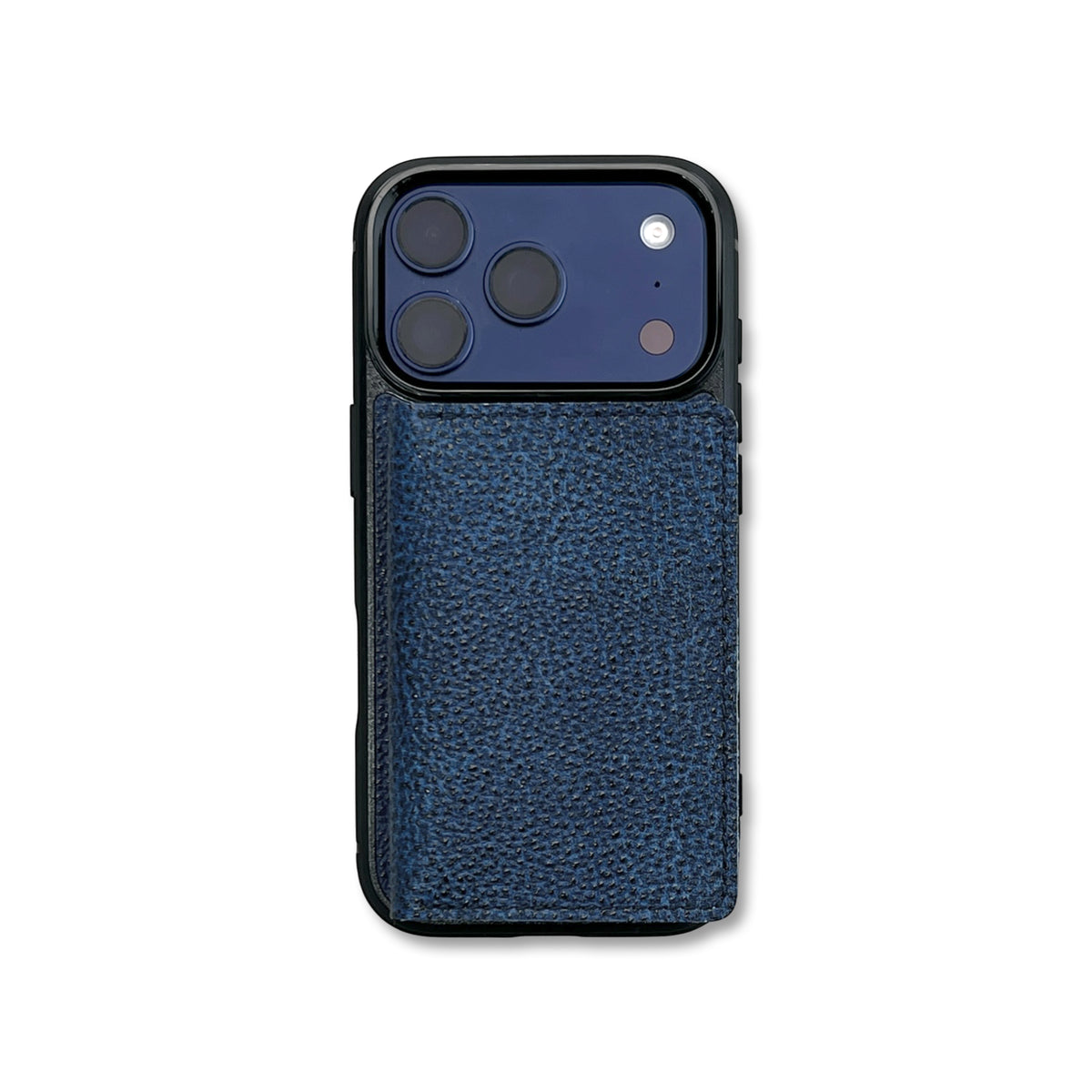 iPhoneケース一体型ウォレットMotto 黒桟革