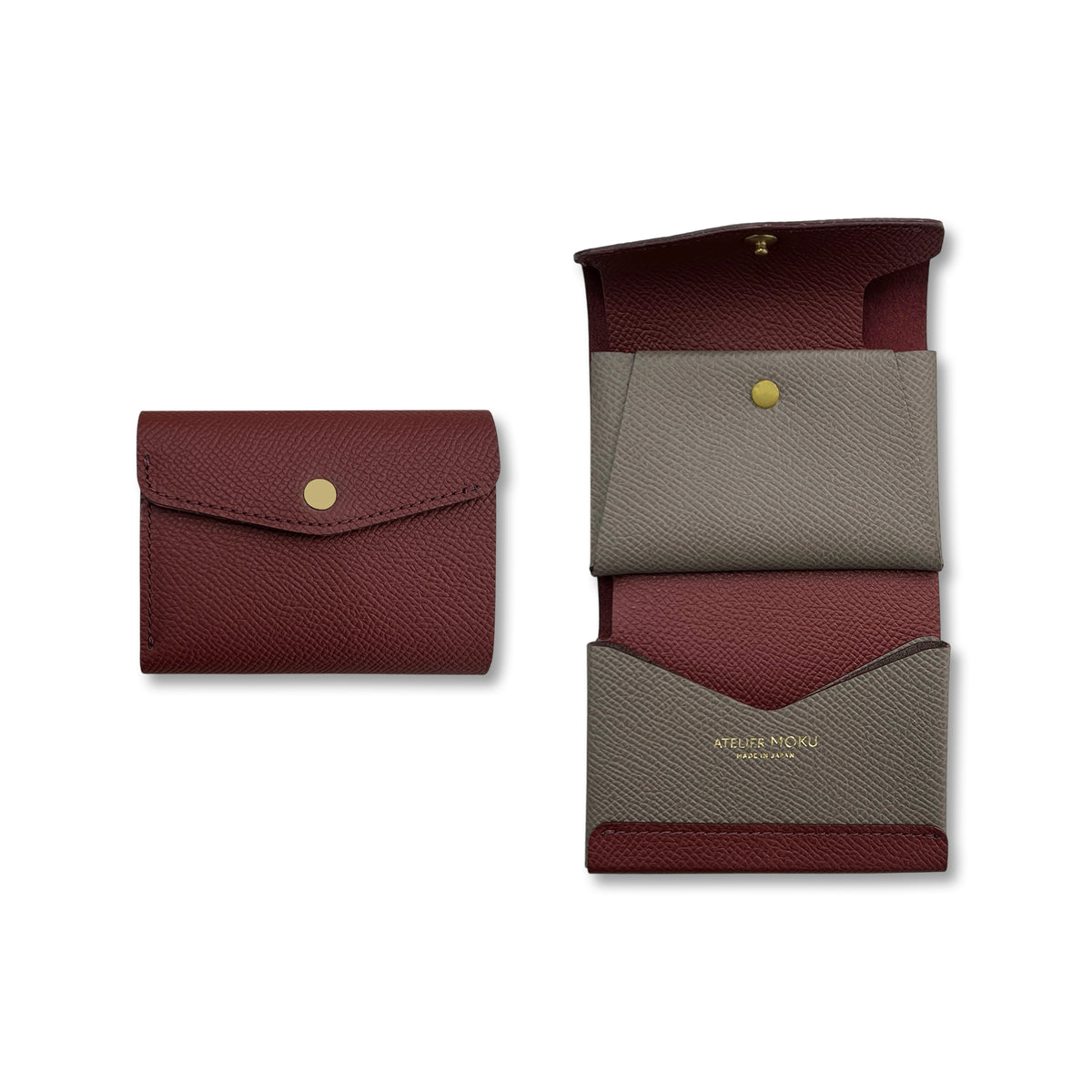 Tri-fold mini wallet PALUMO Derby two-tone