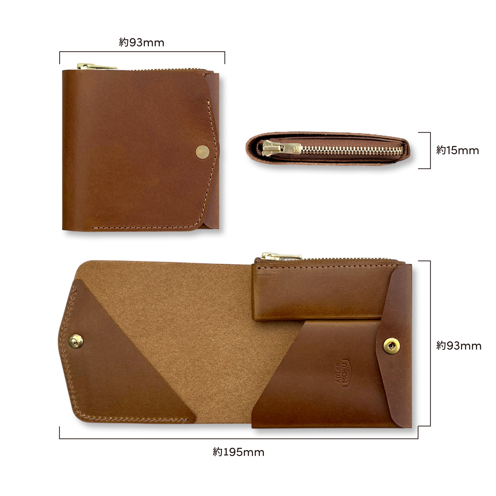 Small and thin wallet SAKU ver.3 Buttero