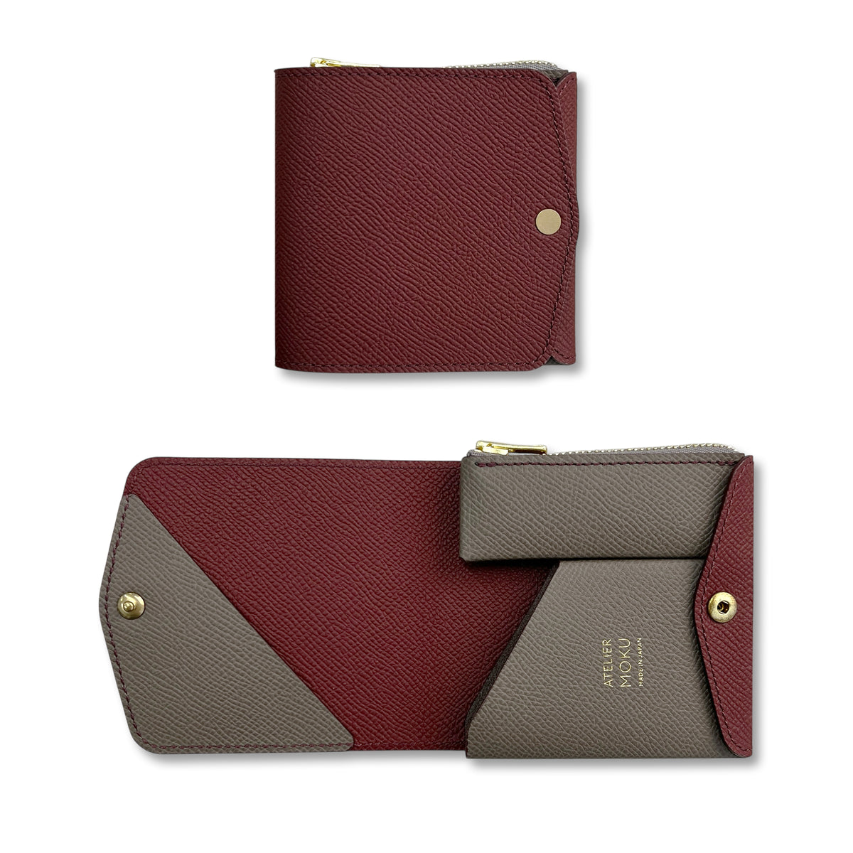 Small and thin wallet SAKU ver.3 Plus Derby Bicolor