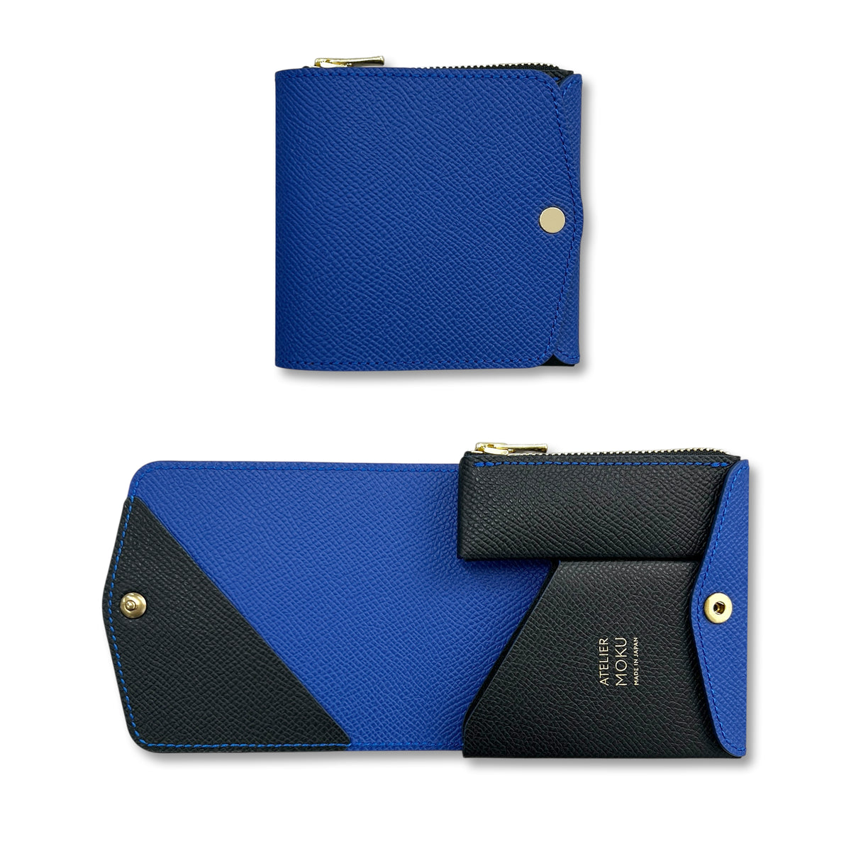 Small and thin wallet SAKU ver.3 Plus Derby Bicolor
