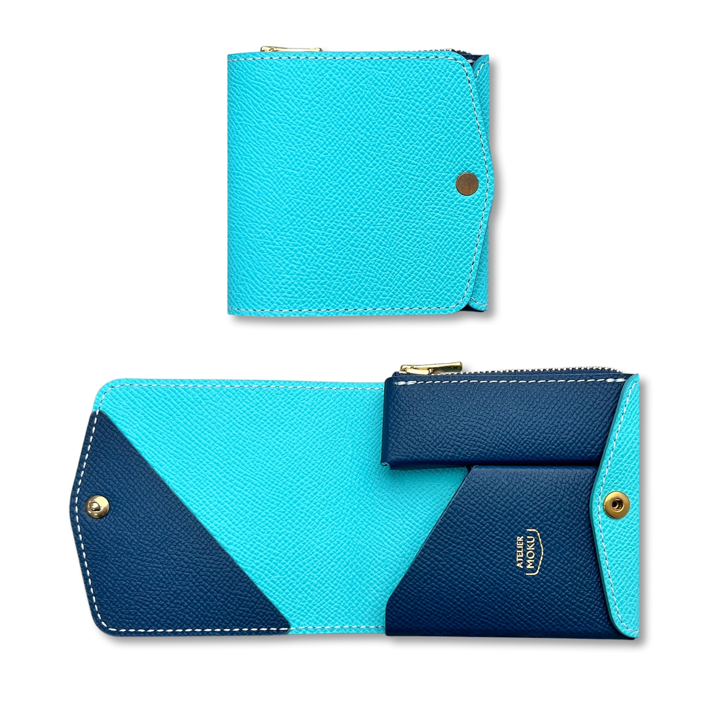 小さく薄い財布SAKU ver.3 Plus VeauEpsom バイカラー