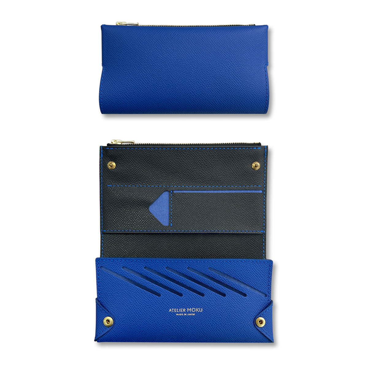 Small and thin long wallet UNO ver.2 Plus Derby Bicolor