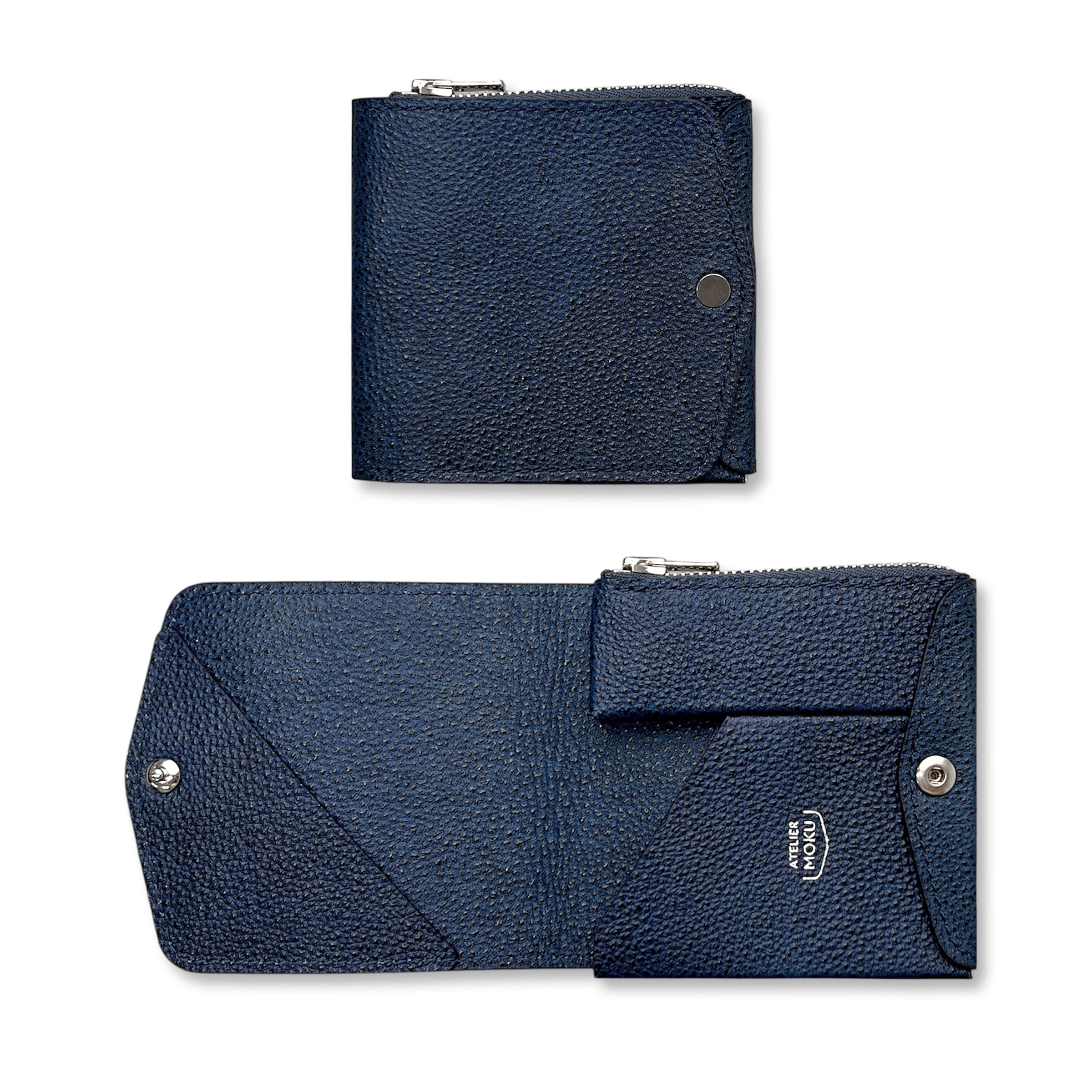 moku 小さく薄い財布 Saku ver.3 コードバン ブルー 薄い財布 メンズ・レディース/小さく薄い財布SAKU ver.3 Buttero