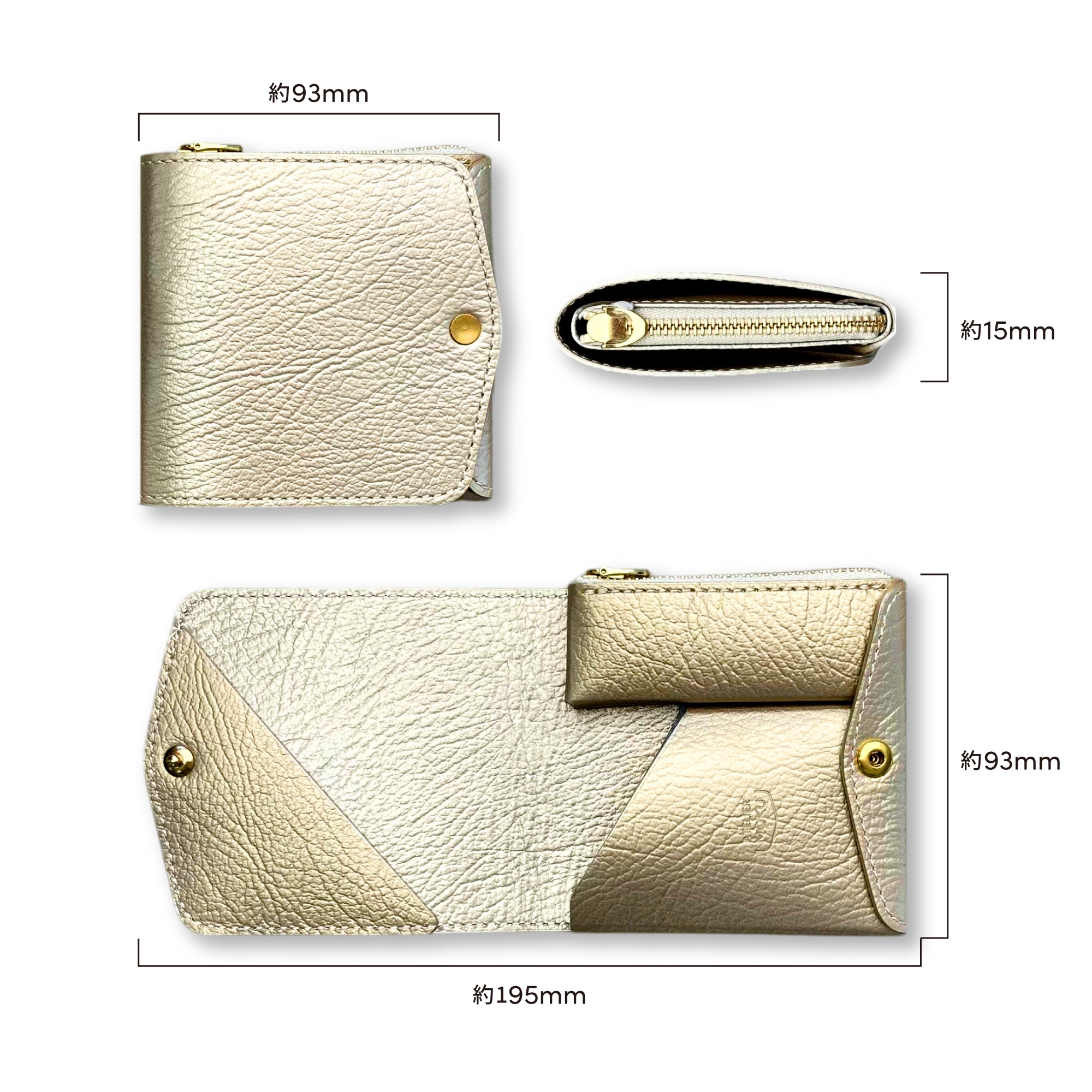 Small and thin wallet SAKU ver.3 Plus Metallic Shrink