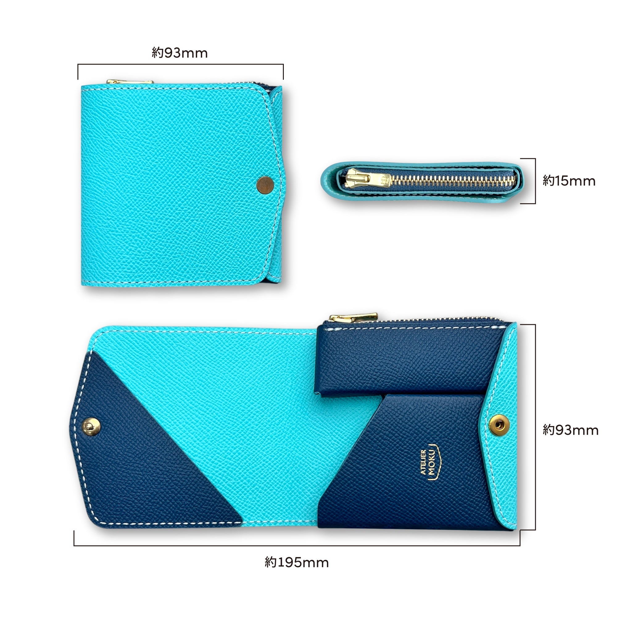 薄い財布 メンズ・レディース/小さく薄い財布SAKU ver.3 Plus VeauEpsom