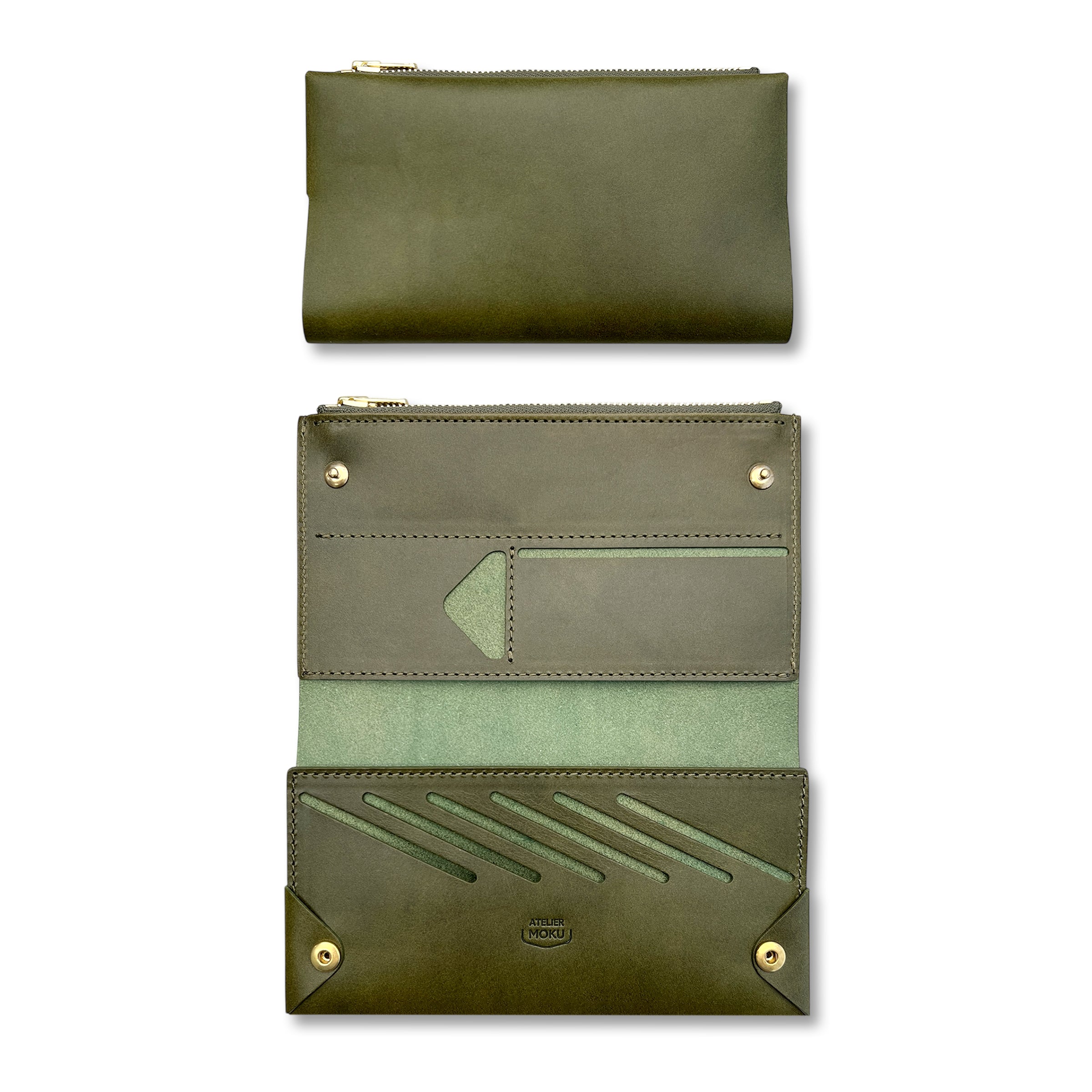 moku モク 小さく薄い長財布 Uno ver.2 トープ コンパクト スリム 薄い財布 メンズ・レディース/小さく薄い長財布UNO ver.2 Buttero