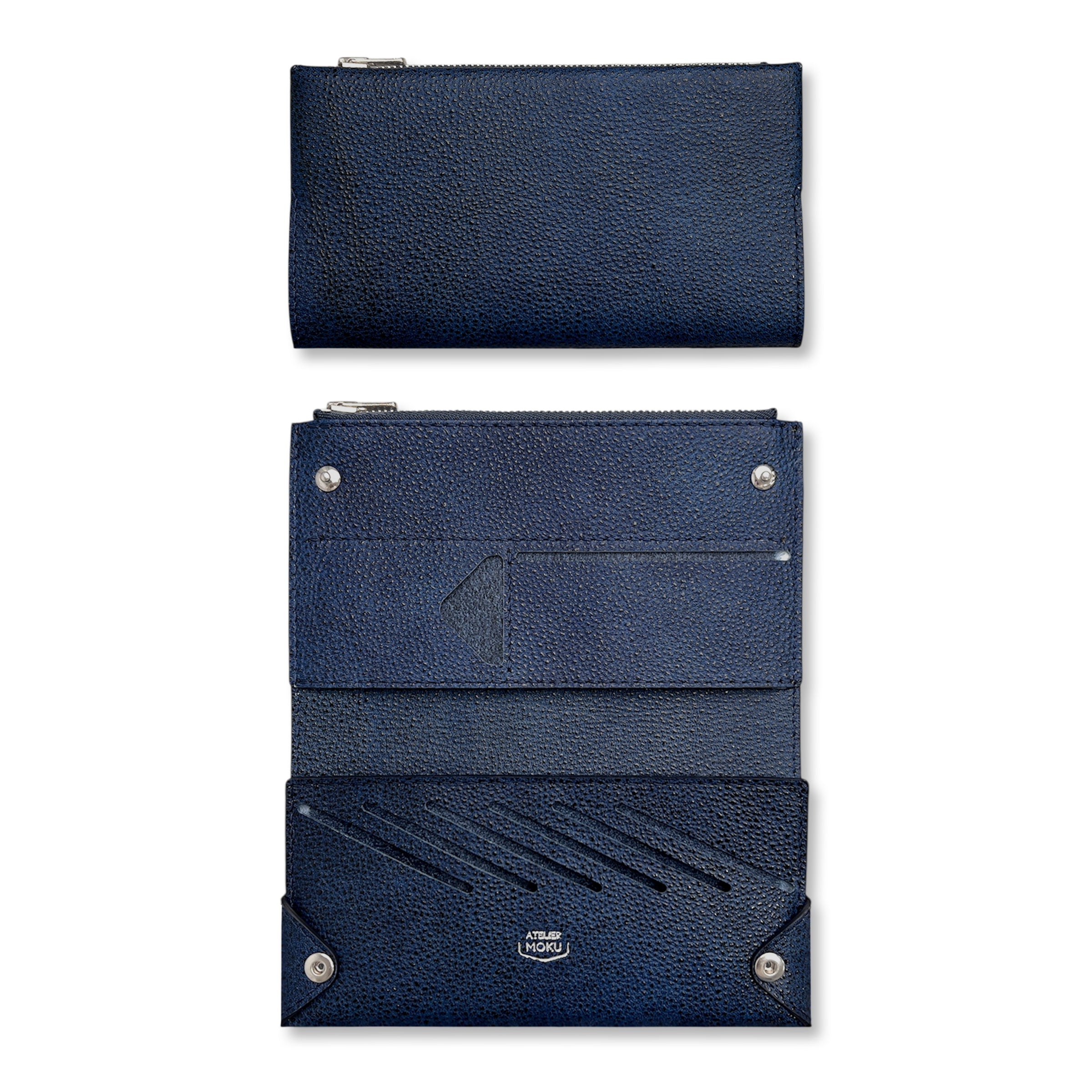 小さく薄い長財布UNO ver.2 Plus 黒桟革