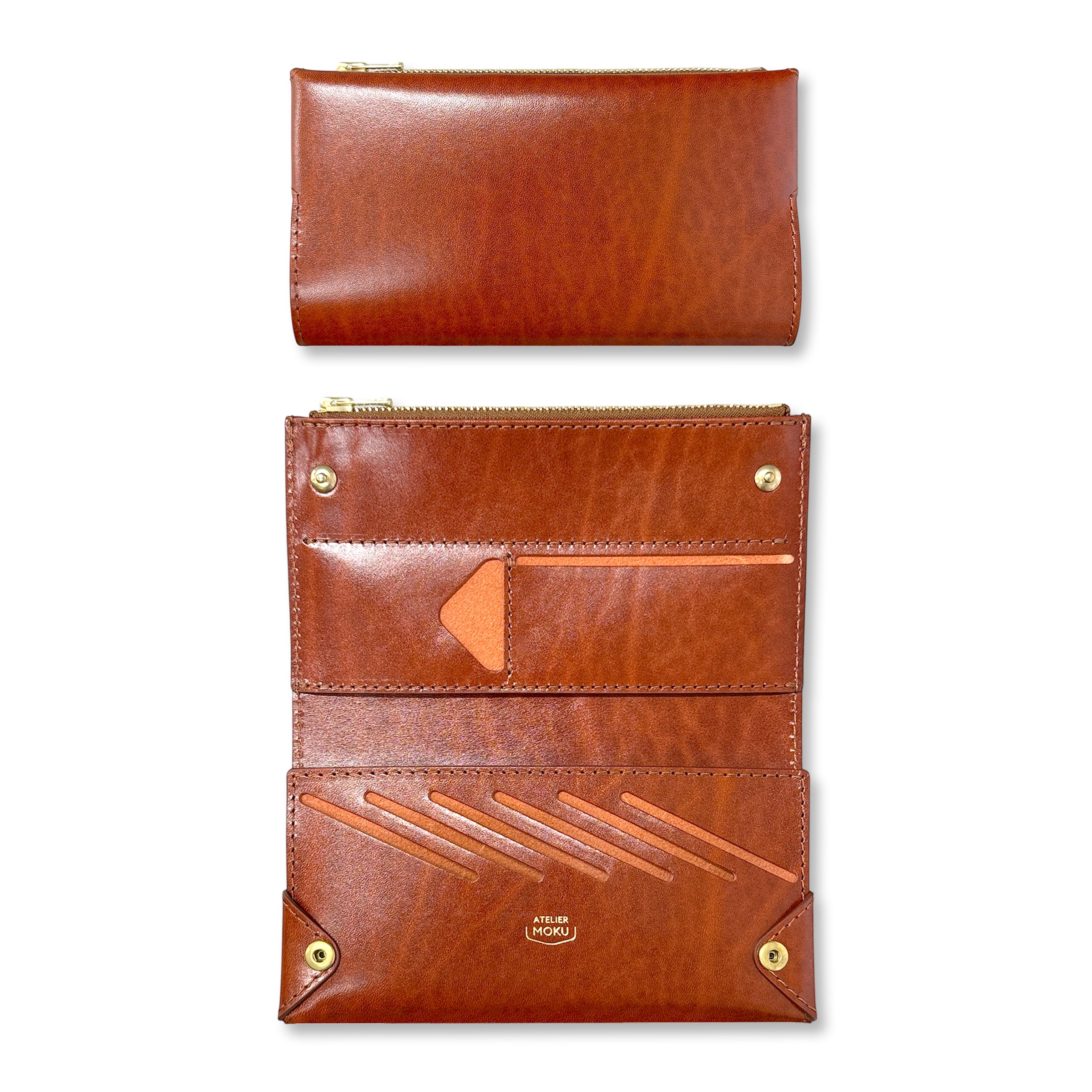 【未使用に近い】MOKU　小さく薄い長財布　UNO　Ver2　プエブロ　グリーン 薄い財布 メンズ・レディース/小さく薄い長財布UNO ver.2 Pueblo