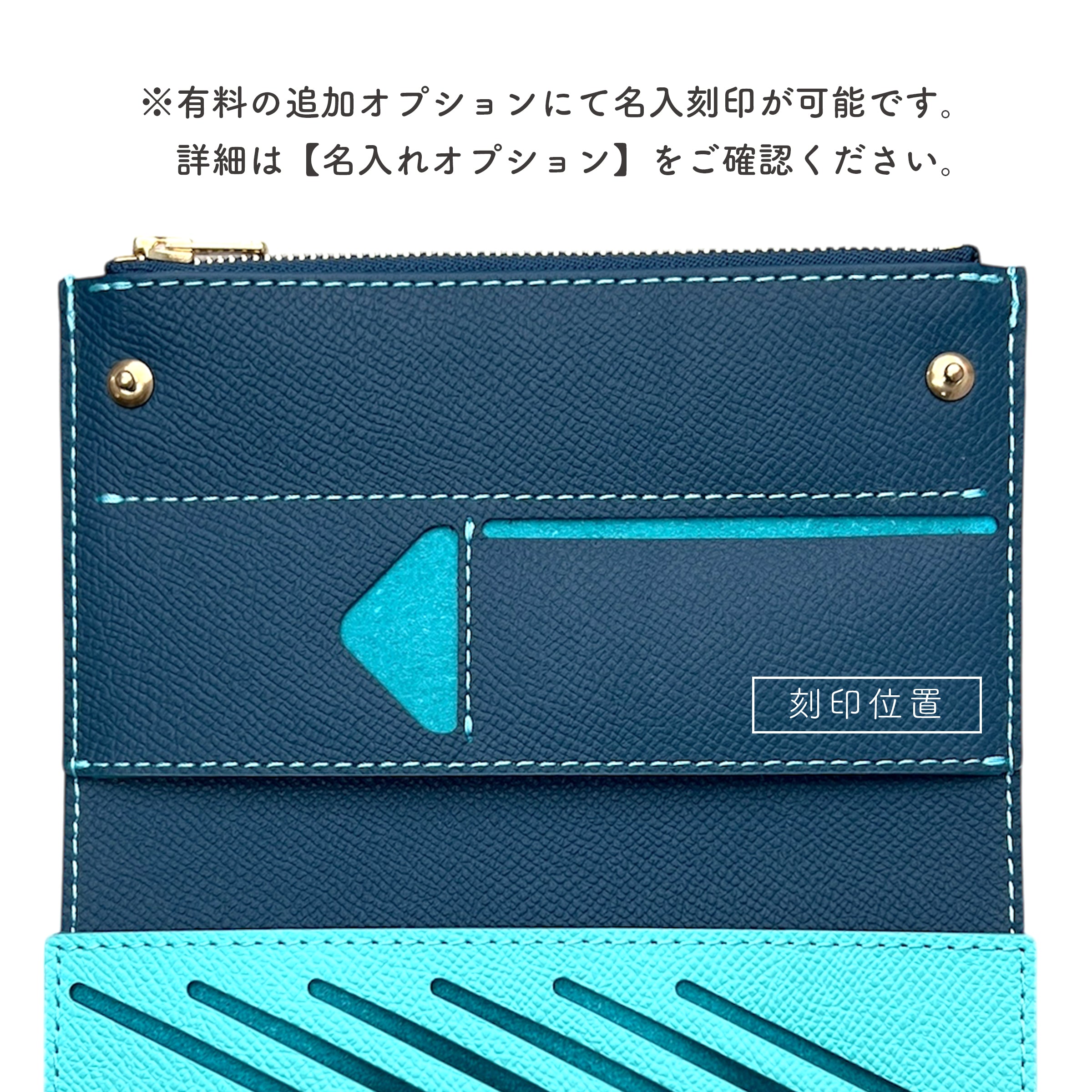 y*.様 moku 小さく薄い長財布 Uno ver.2 ブルー Makuake 薄い財布 メンズ・レディース/小さく薄い長財布UNO ver.2 Plus VeauEpsom