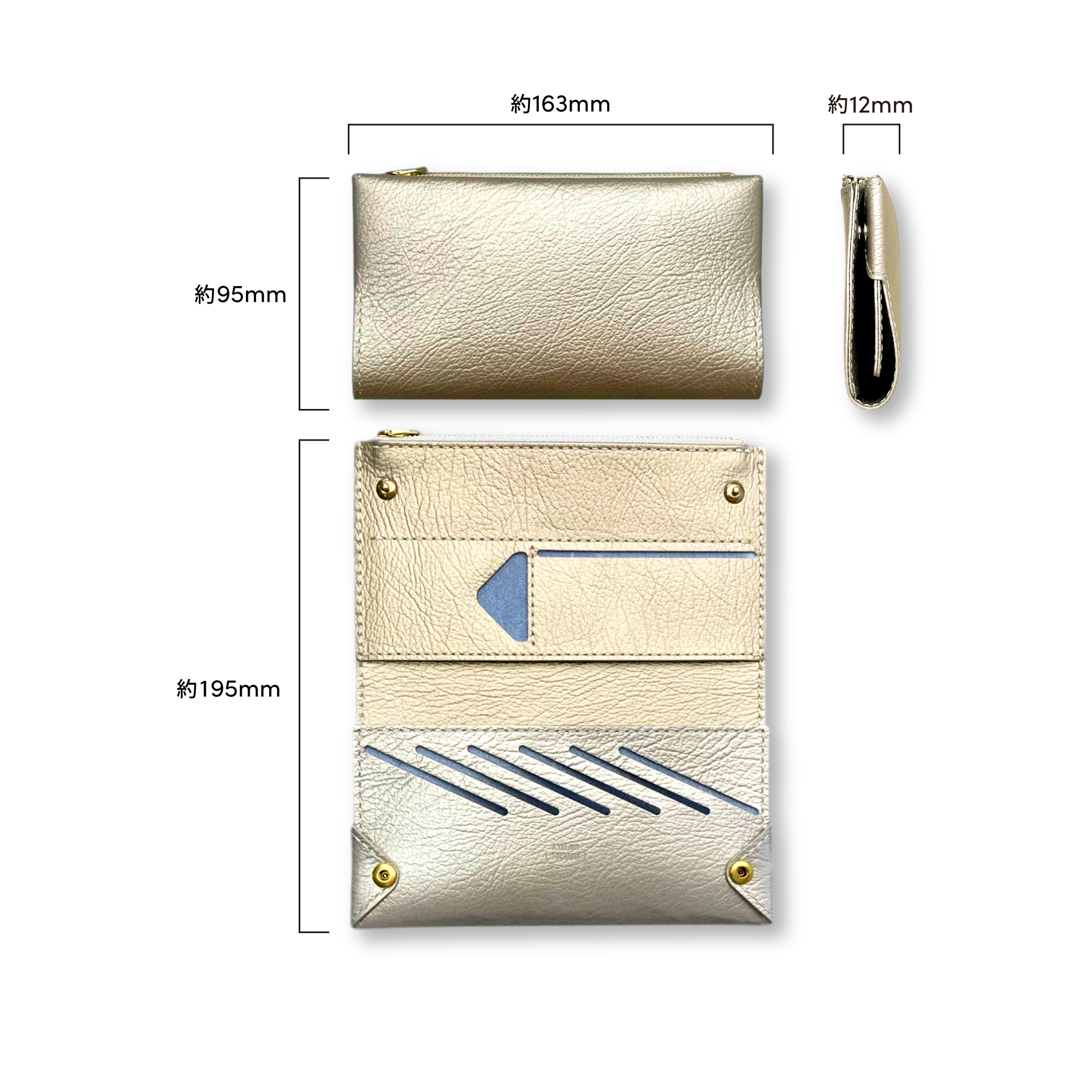 Small and thin long wallet UNO ver.2 Plus Metallic Shrink